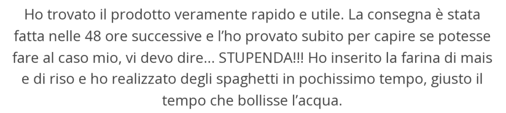 macchina per la pasta opinioni giuseppe forini