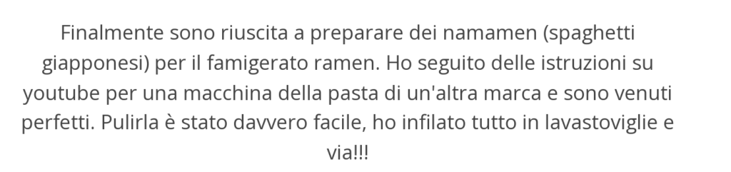 macchina per la pasta opinioni teresa cursale